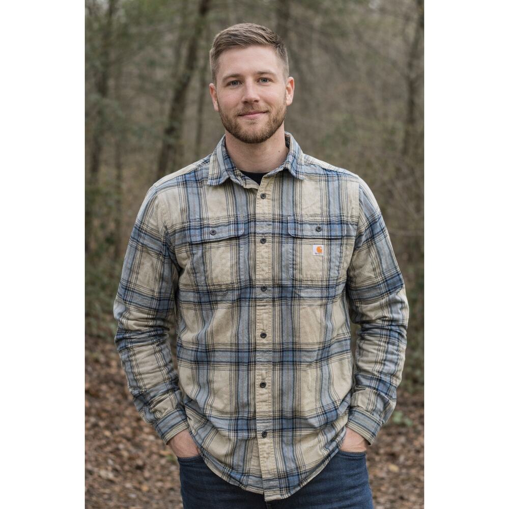 Carhartt Loose Fit Flannel Button-Down Shirt | L | Men’s